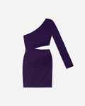 VESTIDO TIME TO DAZZLE | Vestido Corto Asimétrico Cut Out Morado | Fiesta THE-ARE