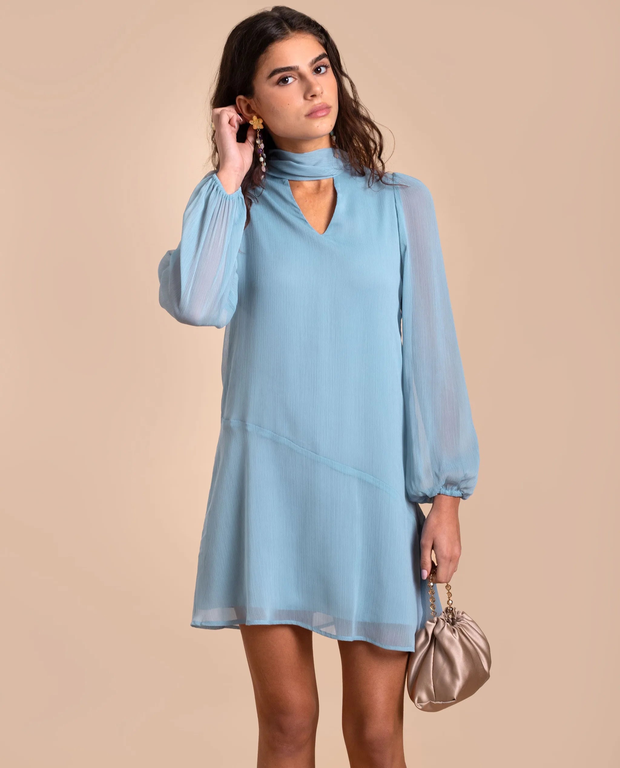 Short Blue Elegant Dress | THE-ARE Guest Short Blue Elegant Dress | THE-ARE Guest