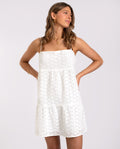 Vestido Corto Blanco Bordado de Tirantes | THE-ARE