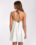 Vestido Corto Blanco Bordado de Tirantes | THE-ARE
