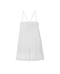 Vestido Corto Blanco Bordado de Tirantes | THE-ARE