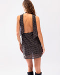 Vestido Corto de Fiesta con Brillo, Lazada, Escote en V y Espalda Descubierta | Vestidos Navidad THE-ARE