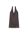 Vestido Corto de Fiesta con Brillo, Lazada, Escote en V y Espalda Descubierta | Vestidos Navidad THE-ARE
