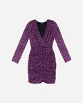 VESTIDO HIT THE TOWN | Vestido Corto Morado con Manga Larga | THE-ARE