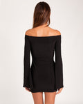 VESTIDO BETTER WITH US | Vestido Corto Negro Off The Shoulder | Fiesta Mujer THE-ARE