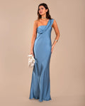 Vestido Largo Azul Asimétrico | Invitadas THE-ARE