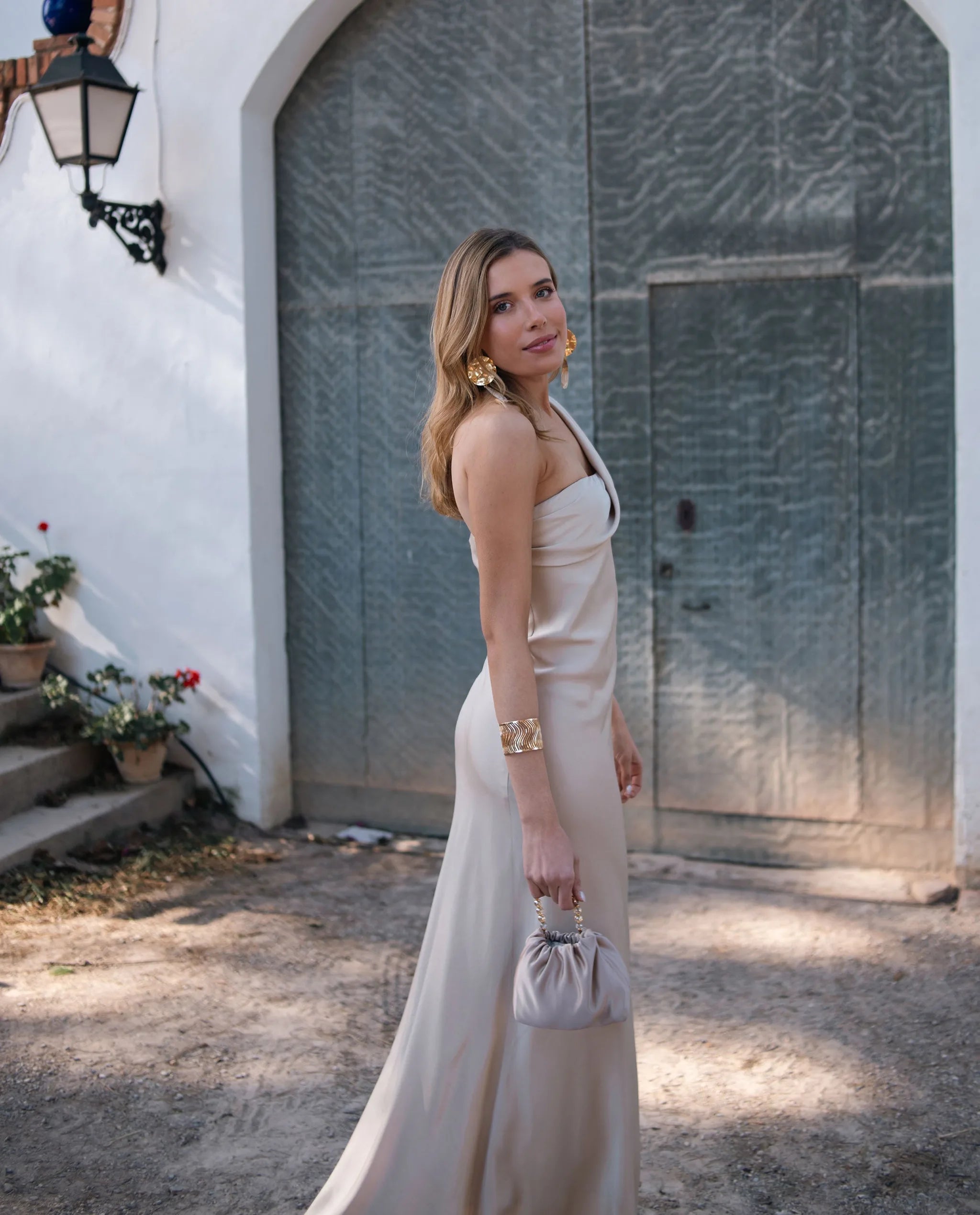 Asymmetrical Beige Maxi Dress | THE-ARE Guests Asymmetrical Beige Maxi Dress | THE-ARE Guests