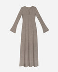VESTIDO SPOTLIGHT | Vestido Largo Beige de Punto con Brillo | THE-ARE