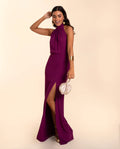 MRS. ALCARAZ | Elegant Long Halter Dress with Slit | THE-ARE Guests