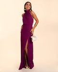 MRS. ALCARAZ | Elegant Long Halter Dress with Slit | THE-ARE Guests