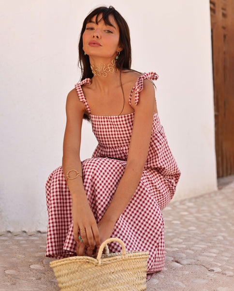 Vestido Largo Cuadros Vichy Ropa Vestido Cuadros El Corte Ingles