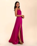 VESTIDO MRS. HUDSON | Vestido Largo Orquídea Abertura Pierna | Colección Eventos THE-ARE