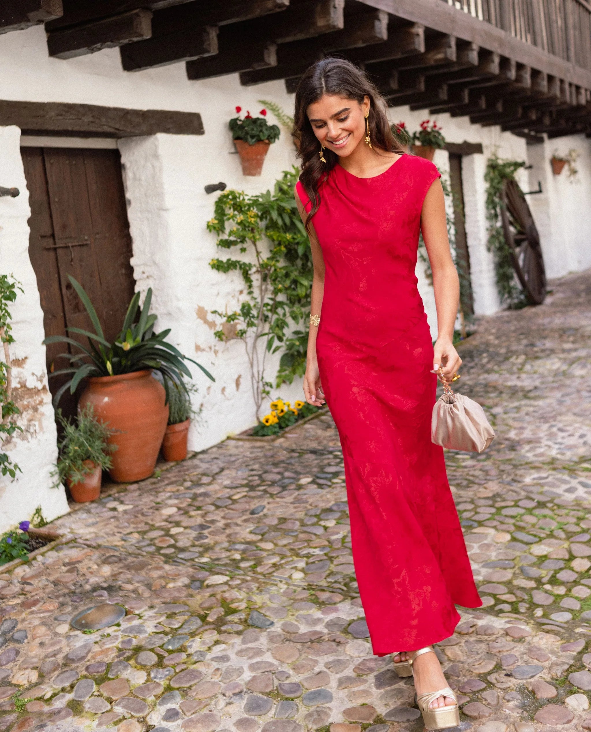 Sleeveless Red Maxi Dress Sleeveless Red Maxi Dress
