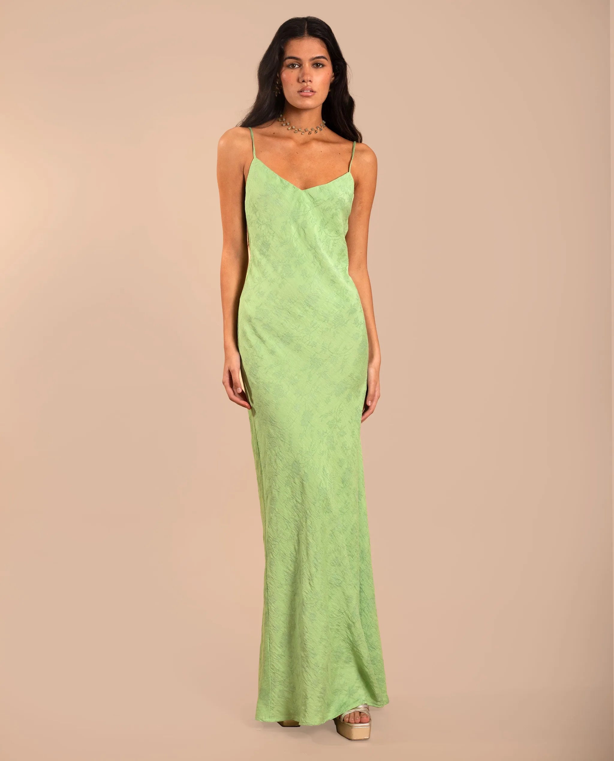 Lime Green Slip Dress | THE-ARE Guests Lime Green Slip Dress | THE-ARE Guests