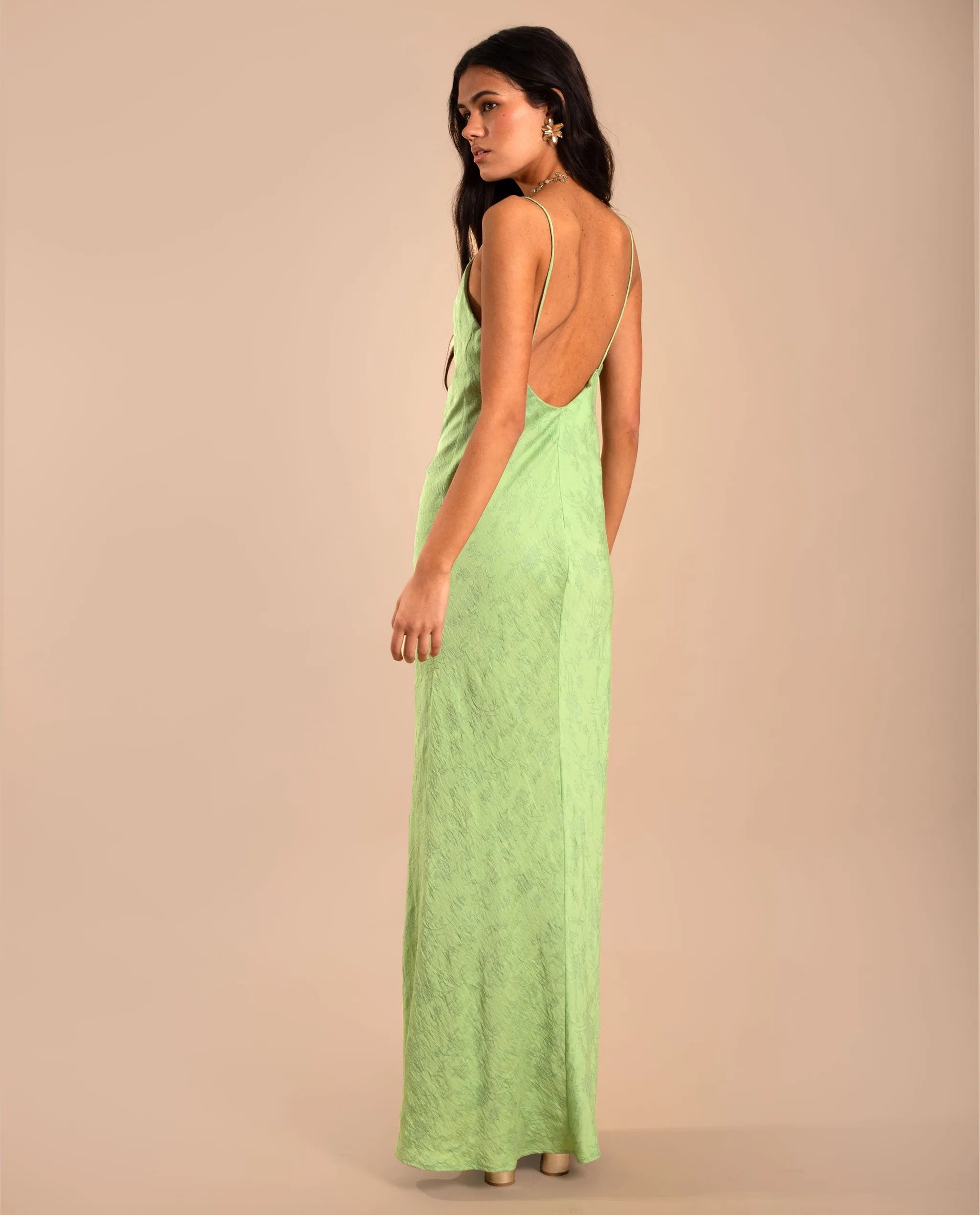 Lime Green Slip Dress | THE-ARE Guests Lime Green Slip Dress | THE-ARE Guests