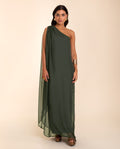 VESTIDO MRS. RIVERA | Vestido Larg Vestido Largo Fluido Verde Elegante | Invitadas THE-ARE