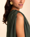 VESTIDO MRS. RIVERA | Vestido Larg Vestido Largo Fluido Verde Elegante | Invitadas THE-ARE