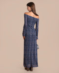 Vestido Estampado con Manga y Escote Palabra Honor | Invitadas THE-ARE