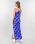 SUNRISE DRESS : Green and Purple Printed Midi Dress : Summer Collection THE-ARE