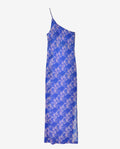 SUNRISE DRESS : Green and Purple Printed Midi Dress : Summer Collection THE-ARE
