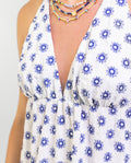 CRETA DRESS | White Halter Midi Dress with Open Back | THE-ARE Summer Collection