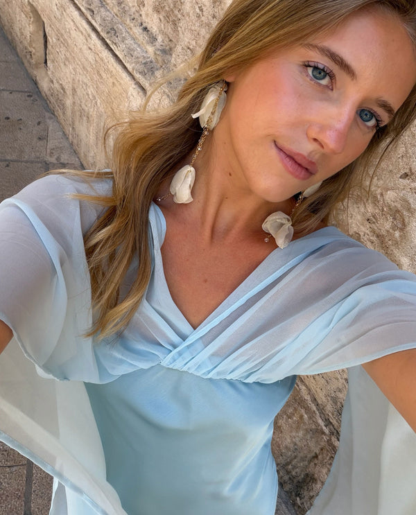 VESTIDO BÁRBARA · CELESTE
