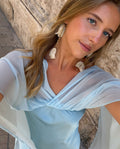 VESTIDO BÁRBARA · CELESTE