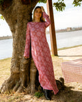 VESTIDO WILDFLOWER | Vestido Midi Estampado Lila con Manga | THE-ARE