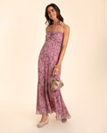 VESTIDO ZAFRA | Vestido Midi de Flores Elegante con Volantes | Invitadas THE-ARE