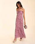 VESTIDO ZAFRA | Vestido Midi de Flores Elegante con Volantes | Invitadas THE-ARE