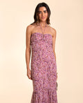 VESTIDO ZAFRA | Vestido Midi de Flores Elegante con Volantes | Invitadas THE-ARE
