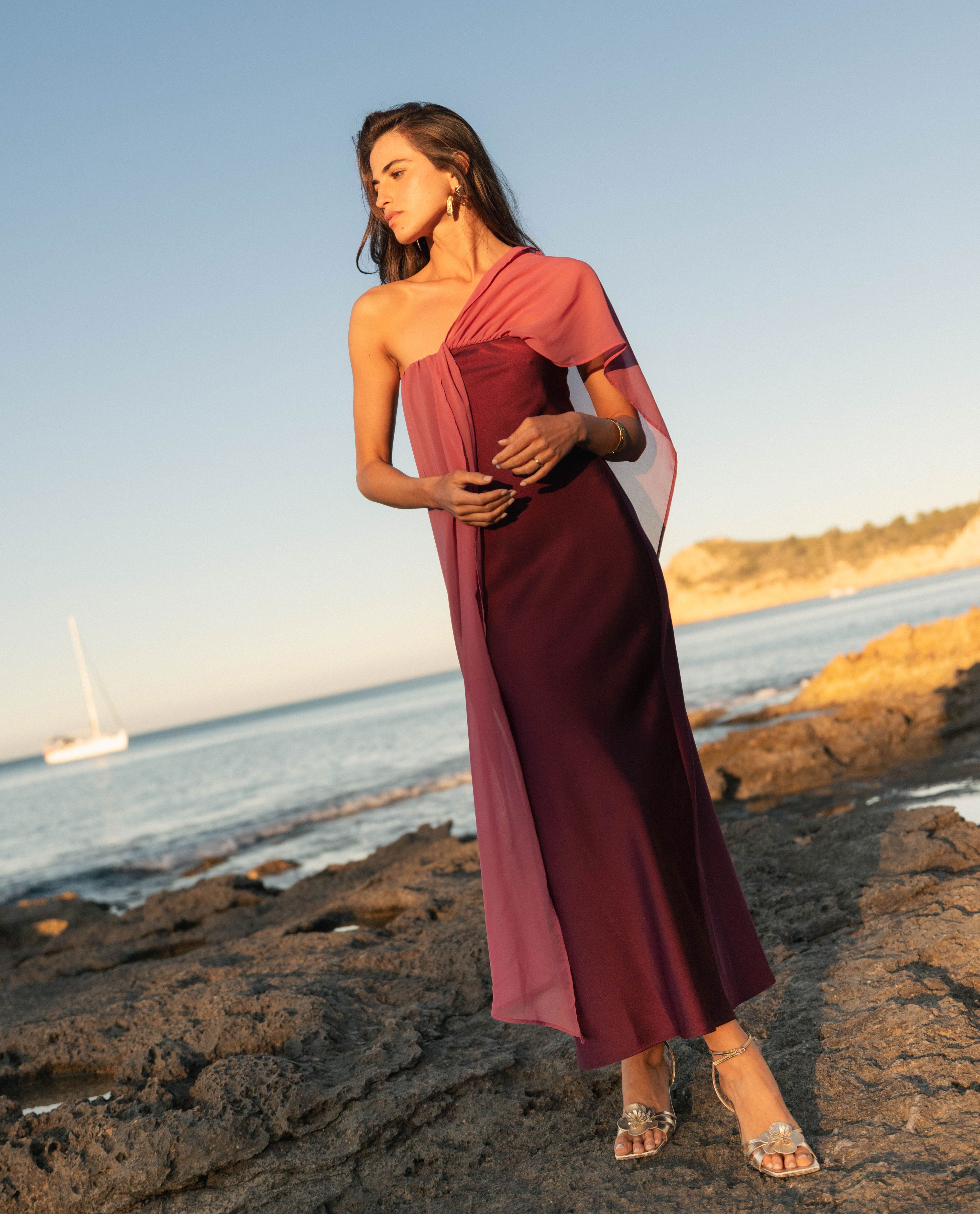Strapless Satin Maxi Dress | THE-ARE Guests Strapless Satin Maxi Dress | THE-ARE Guests