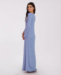 Vestido Largo de Punto Lila con Manga | THE-ARE