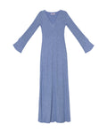 Vestido Largo de Punto Lila con Manga | THE-ARE