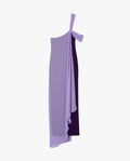 VESTIDO ALMERÍA | Vestido Midi Morado Escote Bardot | Invitadas THE-ARE