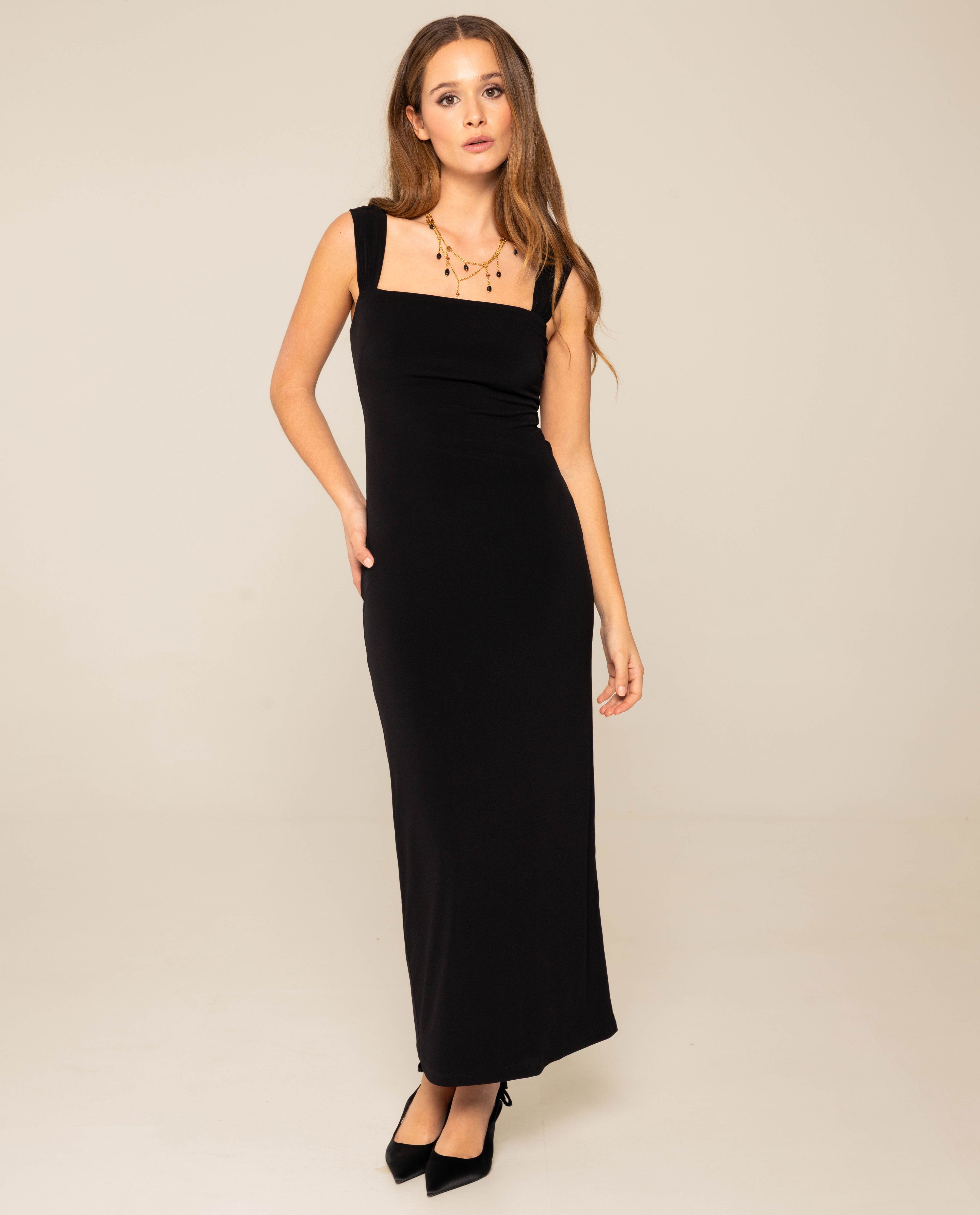 black strappy dress midi Strappy Plunge Front Shirred Midi Dress In Black Satin | EGO US