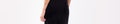 Vestido Negro Terciopelo Midi Escote Asimétrico con Manga Corta | Fiesta Navidad THE-ARE