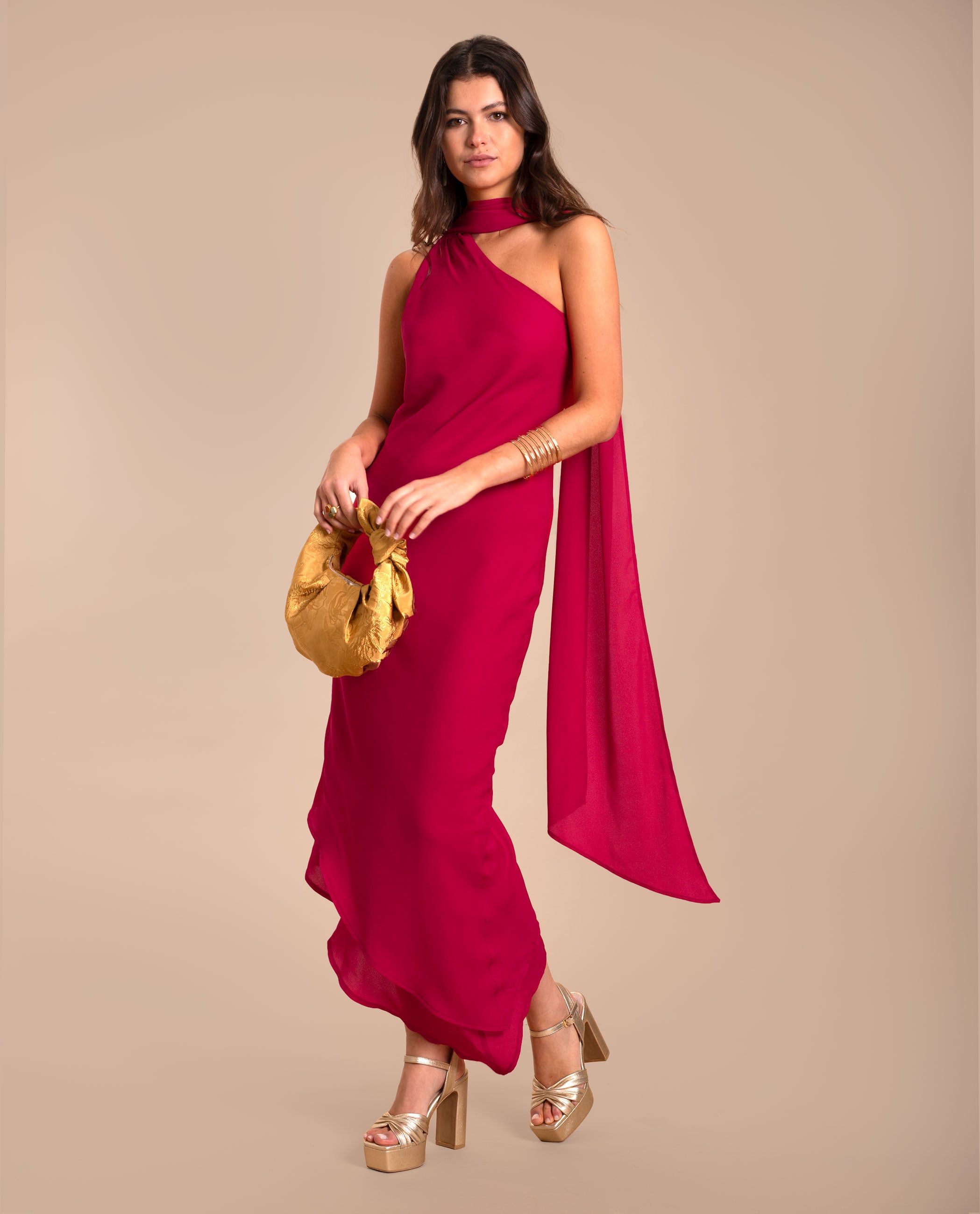 midi pink and red dress Boardwalk and Brunch Midi Dress - Pink, Red and Blue, Small | Hazel and Olive