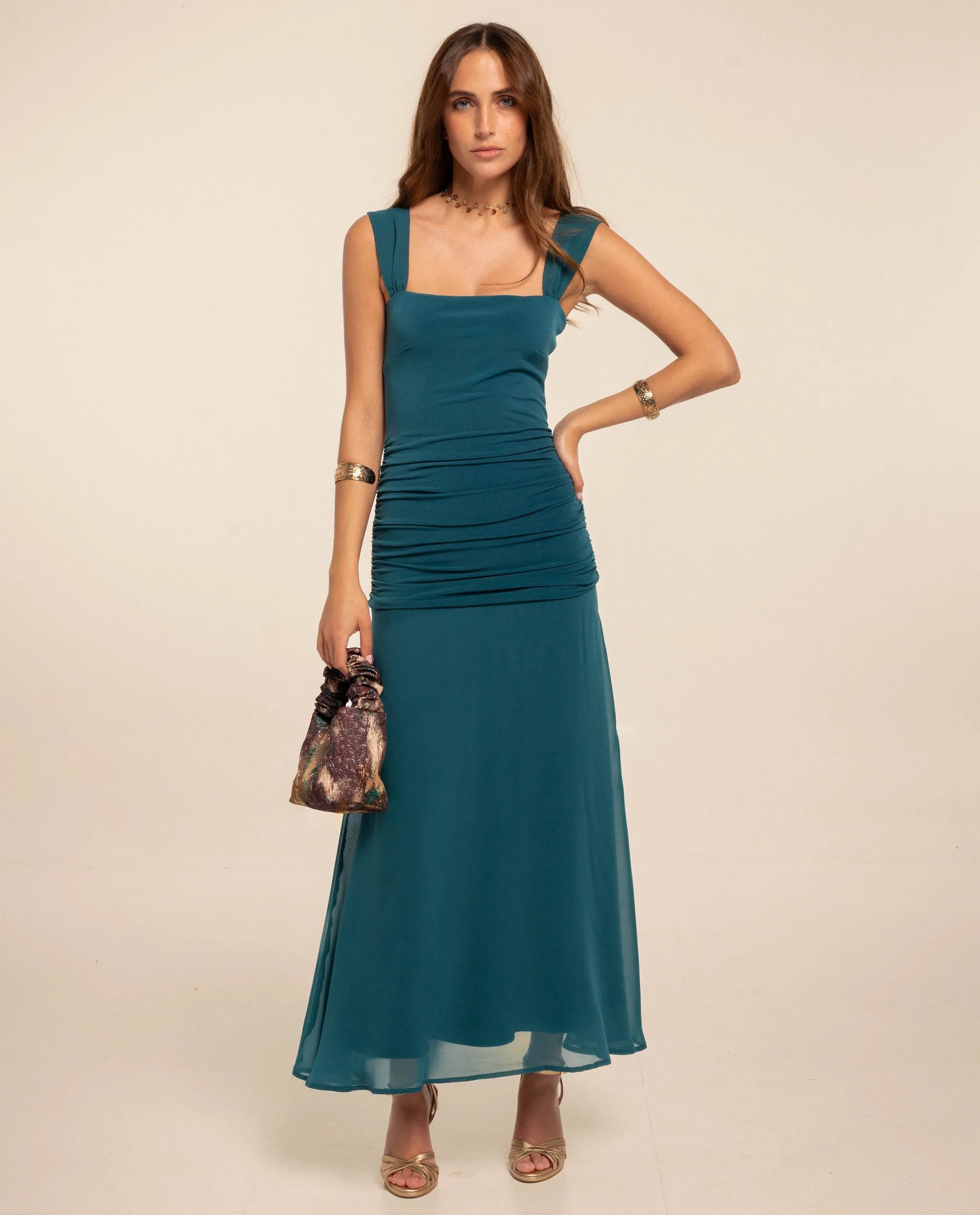 Draped chiffon midi dress | THE-ARE Guest Draped chiffon midi dress | THE-ARE Guest
