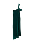 Vestido Midi Verde Escote Bardot | Invitadas THE-ARE