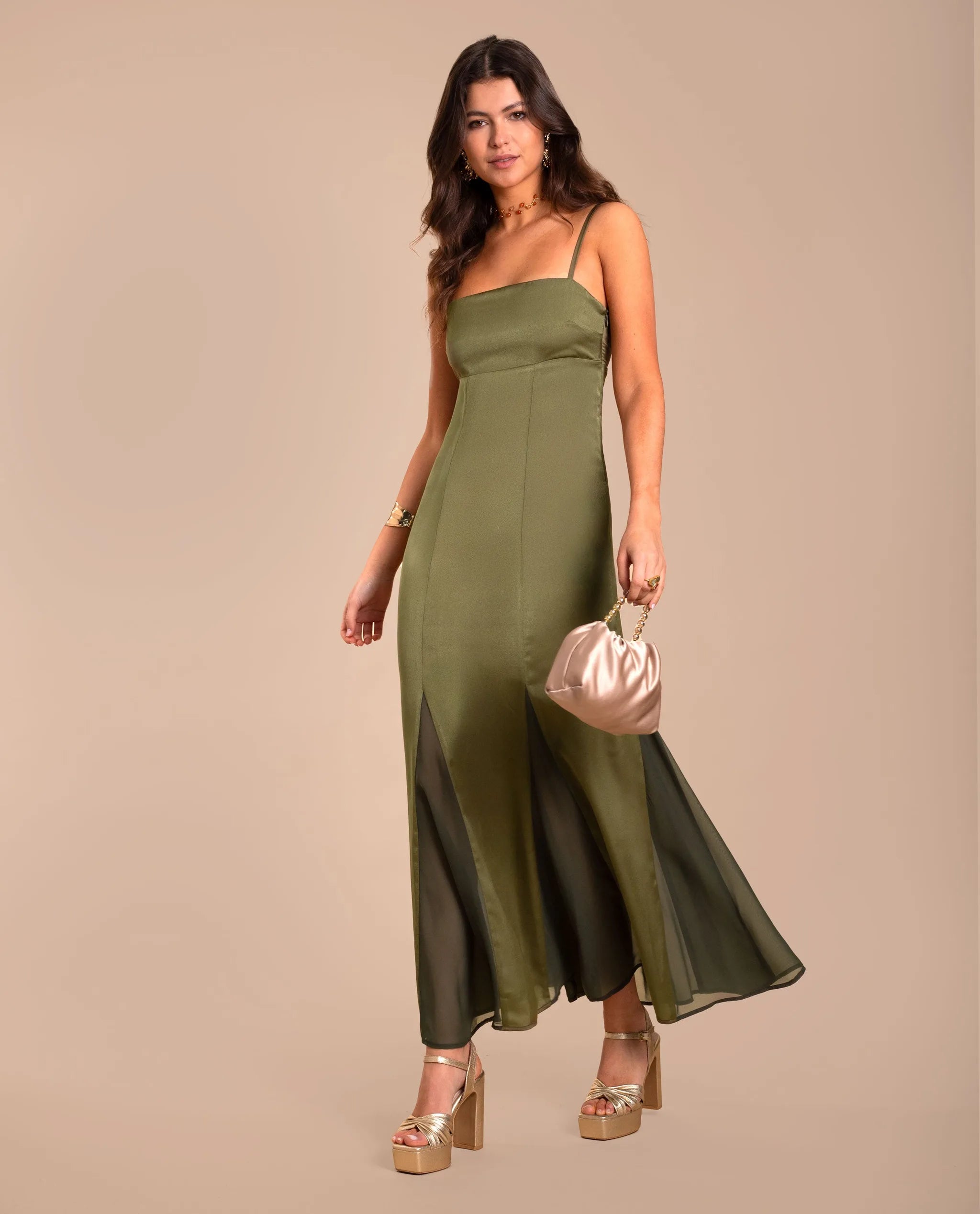 do+be green dress Boden Women's Crew Neck Mix Media Dress in Green