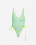 BAÑADOR BLOSSOM | Bañador Flores Azul Cian y Amarillo | Bikinis y Bañadores THE-ARE