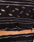 BLUSA MAKE A WISH | Blusa Negra Asimétrica con Dorado | Colección Navidad THE-ARE