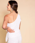BLUSA DRAPEADA | Blusa Drapeada Escote Asimétrico | Invitadas de Boda THE-ARE