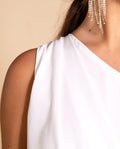 BLUSA DRAPEADA | Blusa Drapeada Escote Asimétrico | Invitadas de Boda THE-ARE