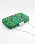 CLUTCH ECSTATIC | Clutch Verde Pedrería con Cadena Plata | THE-ARE