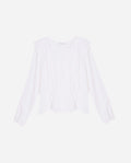 BLUSA INSPIRE | Blusa Blanca con Volantes de Manga Larga Romántica | THE-ARE