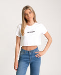 NEPO BABY T-SHIRT | Women's Short Sleeve White T-Shirt Nepo Baby | THE-ARE