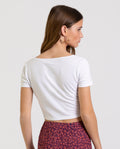 READY TO LIVE T-SHIRT | Women's White Crop Top with Short Sleeves | THE-ARE