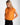 CHALECO HERE OR THERE | Chaleco Punto Mujer Naranja con Cuello Alto | THE-ARE